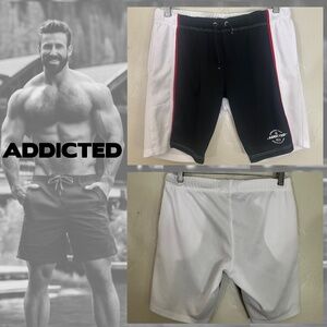 Addicted Athletic Shorts Large runs small 34-36 waist 8.5 inseam 100% polyester